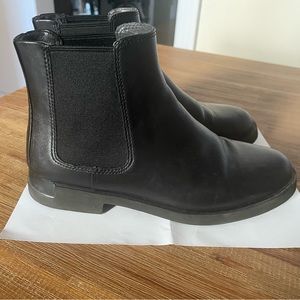 Camper booties size 38, black leather upper